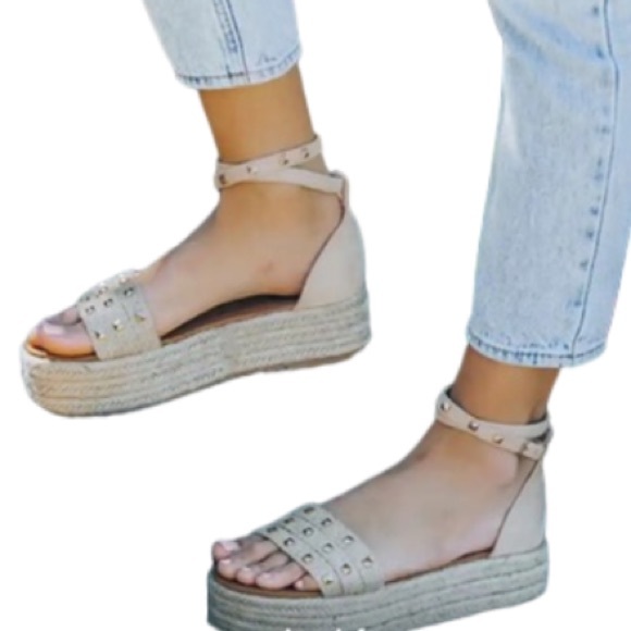 BELOVED Studded Espadrille Sandal  Boho/Bohemian Black BOHO/Bohemian Size 8 - Picture 14 of 16